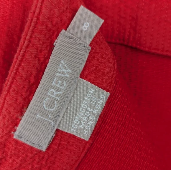 J. Crew Embroidered Coral Cotton Skirt 8 - Picture 3 of 4